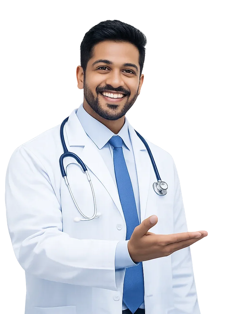 Diagnostics center in Koppa – friendly staff at reception desk